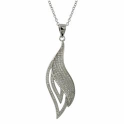 Sterling Silver Pave CZ Pendant