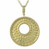 Image 1 : Sterling Silver Matte Gold Cz Pendant