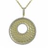 Image 1 : Two Tone Cz Matte Gold Pendant