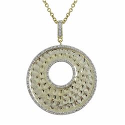 Two Tone Cz Shinny-Pendant