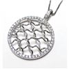 Image 1 : Two Tone CZ-Sterling Silver Pendant