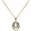 Image 1 : Sterling Silver Two Tone Double 'O' Pendant