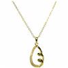 Image 1 : Sterling Silver Gold Swirl Teardrop Pendant