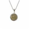 Image 2 : 12Mm Round Sterling Silver Champaign Pendant