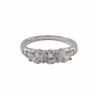 Image 1 : Rhodium Plated Sterling Silver CZ Ring, Size 7