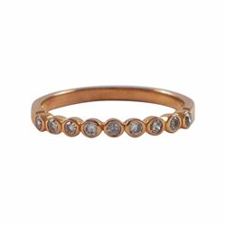 Sterling Silver-Rose Gold CZ Ring