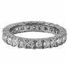 Image 1 : Rhodium Plated Sterling Silver, 2.5Mm CZ Eternity Ring Size 7