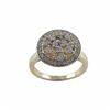 Image 1 : Sterling Silver Two Tone Round CZ Ring Size 5
