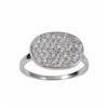 Image 1 : Sterling Silver Oval CZ Ring