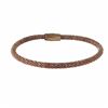 Image 1 : Rose Over Stainless Steel Mesh Magnet Bangle Bracelet- 7