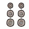 Image 1 : Rose And Black Over Sterling Silver Three Circles Graduating CZ Post Earrings, 1.78