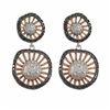 Image 1 : Rose & Black Over Sterling Silver Two Circle Post Earrings -1.16
