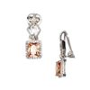 Image 1 : Sterling Silver Clip On Earrings With Champagne Stone