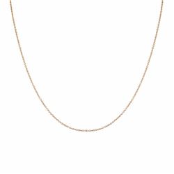Rose Plated Sterling Silver Link Chain 16