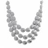Image 2 : Three Row Silver Matte Disc Necklace-17