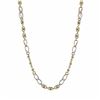 Image 1 : Tri Color Brass Disco Ball Link Chain Necklace, 17.5