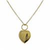 Image 1 : Gold Heart Pendant Silver Chain