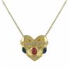 Image 1 : SHINY, MULTI COLORED HEART PEND