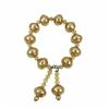 Image 2 : Set Of 4 - Champagne Baroque Pearl And 6Mm Diamond Cut Champagne Crystal Napkin Rings, With Hanging 