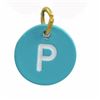 Image 1 : Enamel Initial Disc Charm