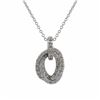 Image 1 : Sterling Silver-CZ Ovals Pendant