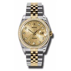 Rolex Datejust 36 Yellow Gold &Amp; Diamonds  Women Watch