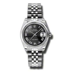 Rolex Datejust 31  Black Steel Jubilee  Women Watch