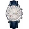 Image 1 : Breitling Navitimer World Silver Dial Blue Strap  Men Watch