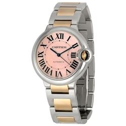 Cartier Ballon Bleu 36Mm Rose Gold &Amp; Steel  Women Watch