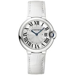 Cartier Ballon Bleu 33Mm Leather Strap  Women Watch