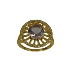 Sterling Silver-GD-Lavender Cz  Ring