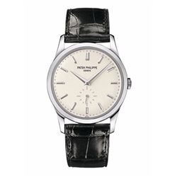 Patek Philippe Calatrava  18Kt White Gold Silver Dial  Men Watch