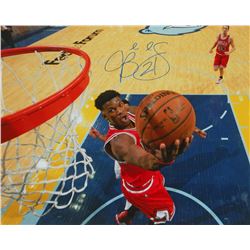 Jimmy Butler Signed Chicago Bulls Action Lay Up 16X20 Photo