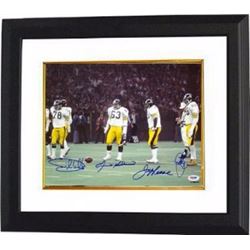 Ernie Holmes Signed Pittsburgh Steelers 11X14 Photo Custom Framed 4 Sig (Deceased)- PSA Hologram