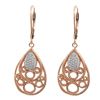 Image 1 : Sterling Silver Rose Gold CZ Earrings