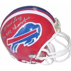 Marv Levy Signed Buffalo Bills Replica TB Mini Helmet 4X AFC Champs Silver Sig