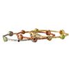 Image 2 : Matte Silver Tone Brass Bangle With Multi Colored Crystals, 55Mm