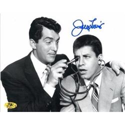 Jerry Lewis Signed B&W 8X10 Photo With Stethoscope W/ Dean Martin (Movie/Comedian/Entertainment)