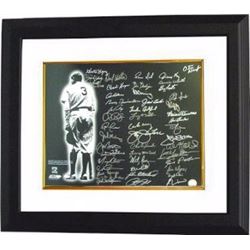 Bob Turley Signed New York Yankees 16X20 Photo Custom Framed Babe Ruth With 48 Signatures