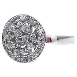 Sterling Silver Round CZ Ring Size 5