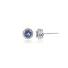Image 1 : SS TANZANITE / DIAMOND EARRINGS (#9250T)