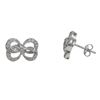 Image 1 : Sterling Silver CZ Bow Earrings