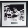 Image 1 : Joe Dimaggio Unsigned NY Yankees 16X20 Photo Framed W/ Mickey Mantle