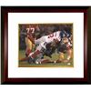 Image 1 : Osi Umenyiora Signed New York Giants 16X20 Photo Custom Framed Color Vs 49Ers- JSA Hologram