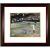 Image 1 : Jimmy Connors Signed Tennis 8X10 Photo Custom Framed (Serving)