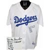 Duke Snider Signed Brooklyn Dodgers Majestic White Jersey LTD 5 Stat Inscriptions