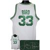 Image 1 : Larry Bird Signed Boston Celtics White Authentic Adidas Swingman Jersey #33- Bird Hologram