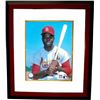 Image 1 : Lou Brock Unsigned St. Louis Cardinals 8X10 Photo Custom Framed