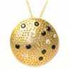 Image 1 : Gold Black Wht CZ Necklace