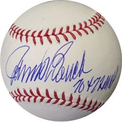 Johnny Bench Signed Rawlings Official Major League Baseball 70 & 72 MVP (Cincinnati Reds)